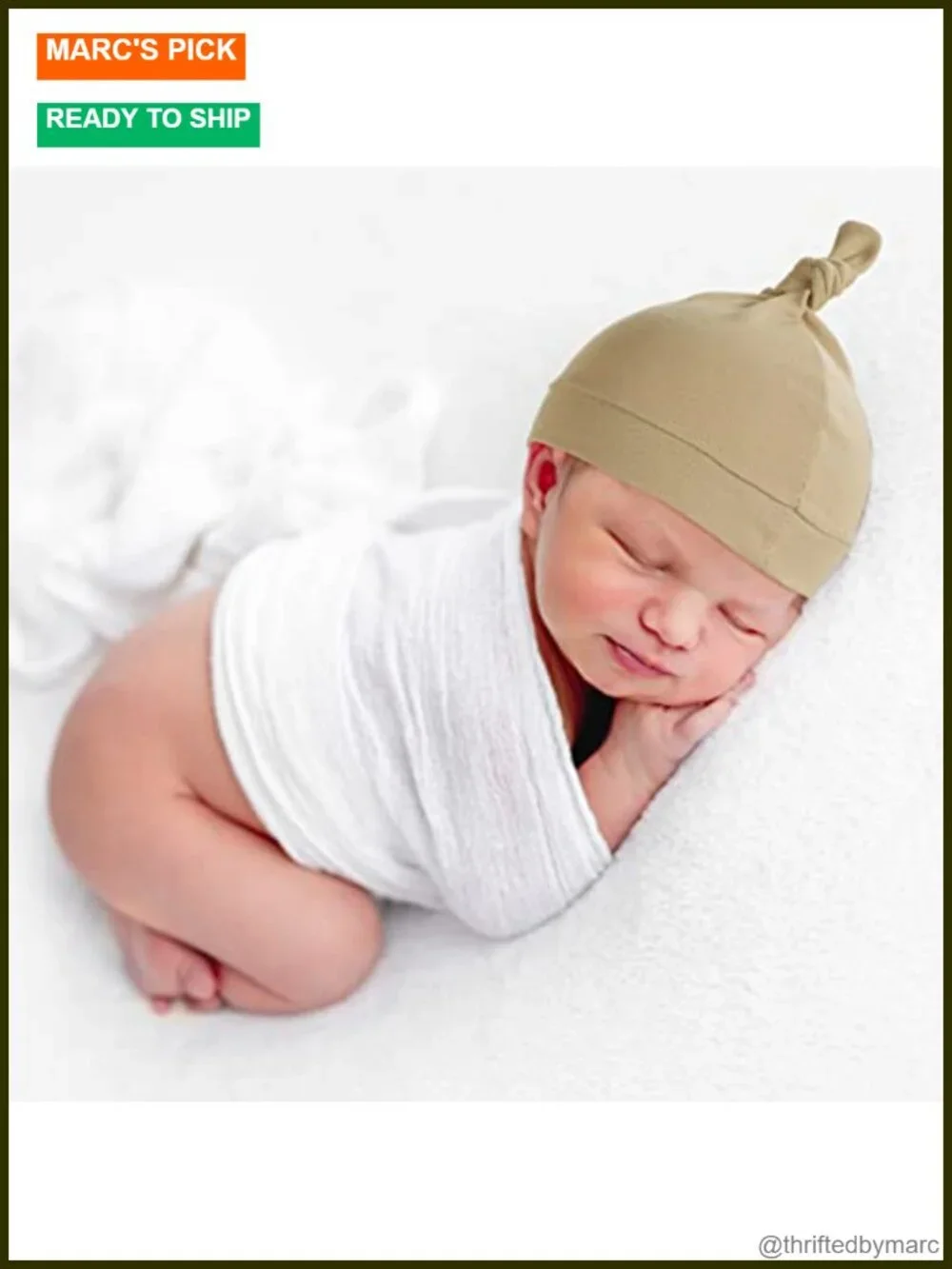 Baby Newborn Hats Set Stretchy Knot Beanie Infant Cap 10 Colors 0-6 Months
